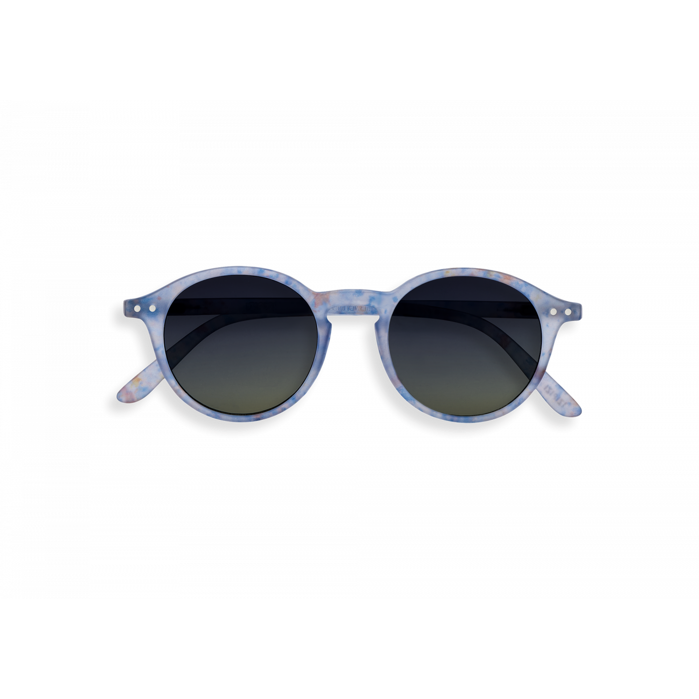 lunettes de soleil adulte transparente, bleu, orange et ronde Izipizi 